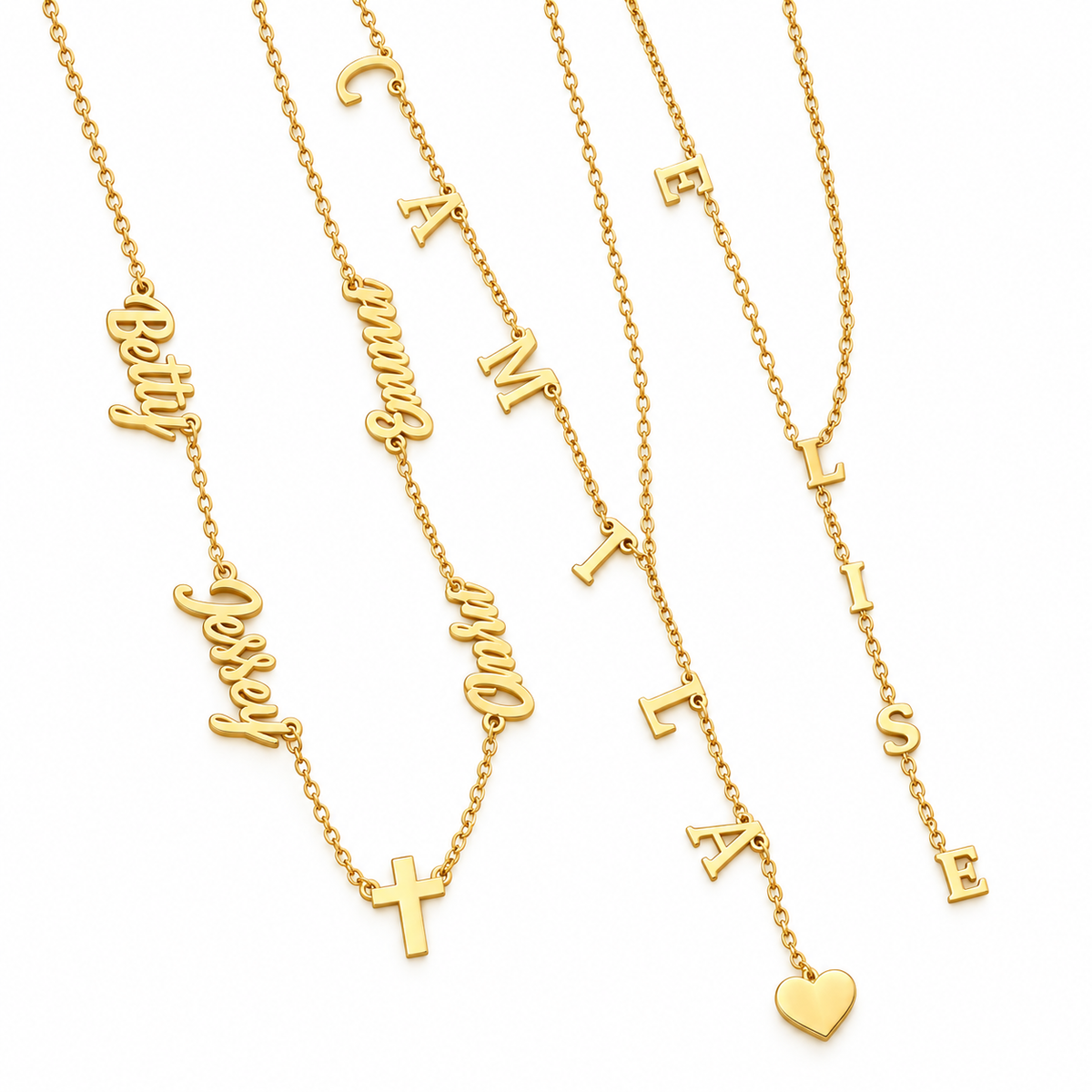 Personalized name necklace styled as a meaningful jewelry gift for mom