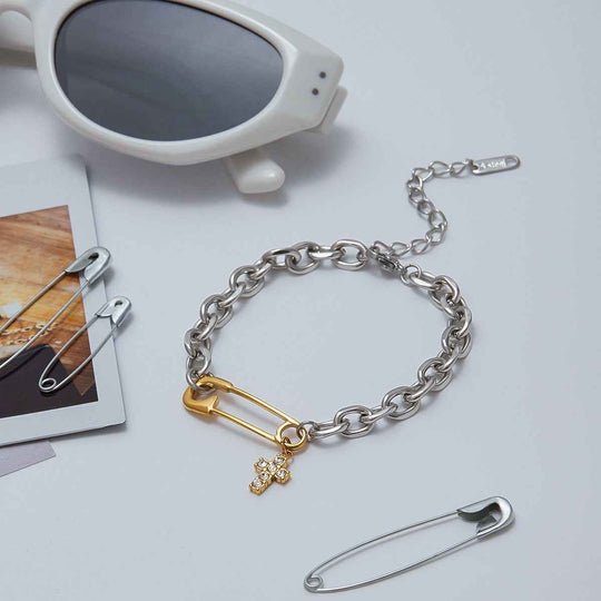 18k gold light luxury high-end titanium steel bracelet