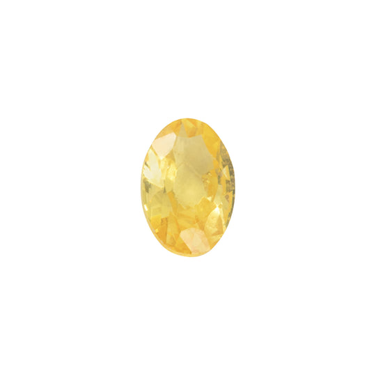 Yellow oval gemstone