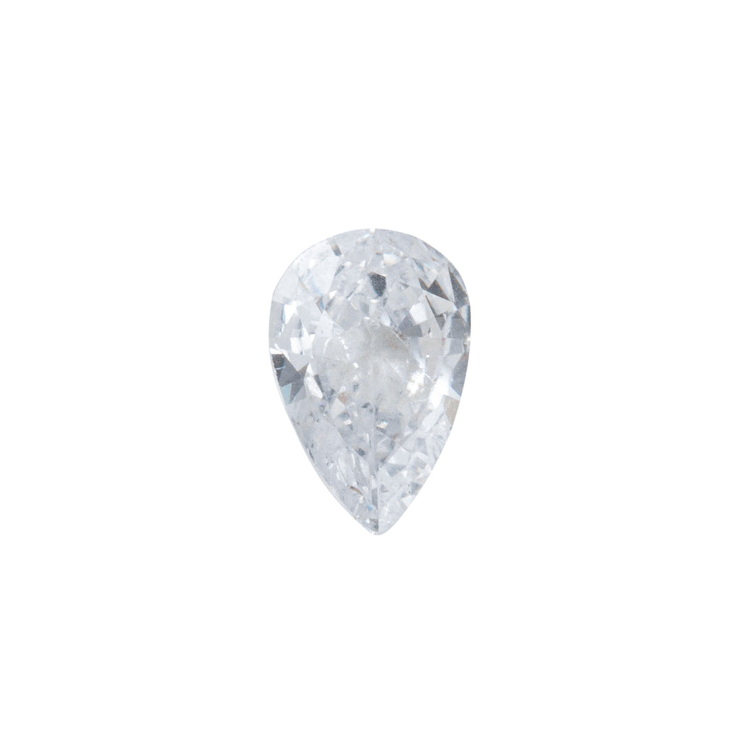 Clear teardrop gemstone