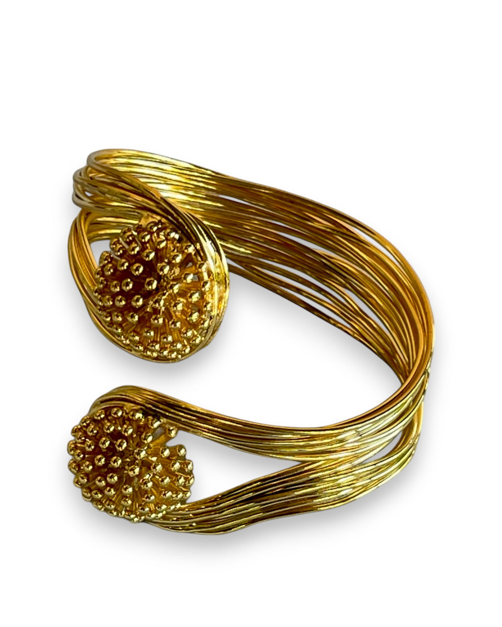 Gold Plated Choker - Handmade Open Collar Necklace and Bracelet Set