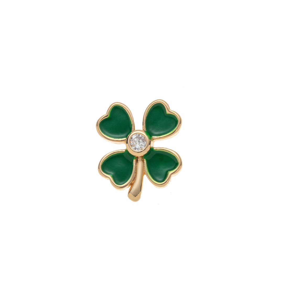 Green four-leaf-clover charm
