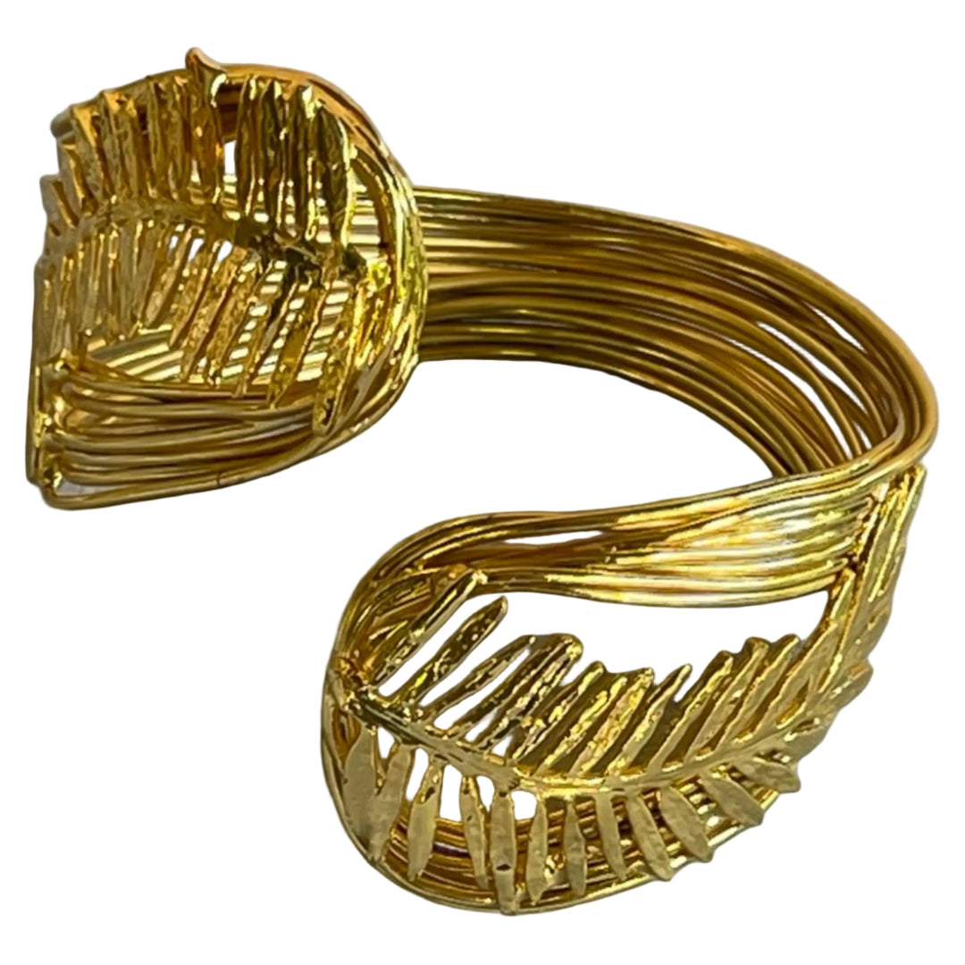 Handmade Gold Plated Open Choker Collar Necklace Bracelet, Handmade In Turkey - Glam Duchess