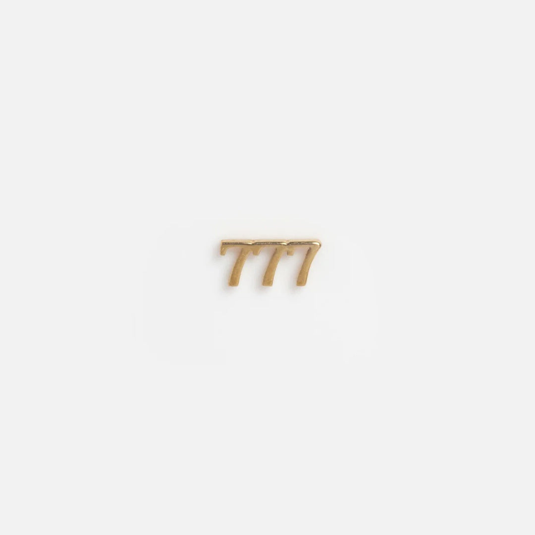 Gold 777 number charm