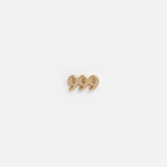 Gold 999 number charm
