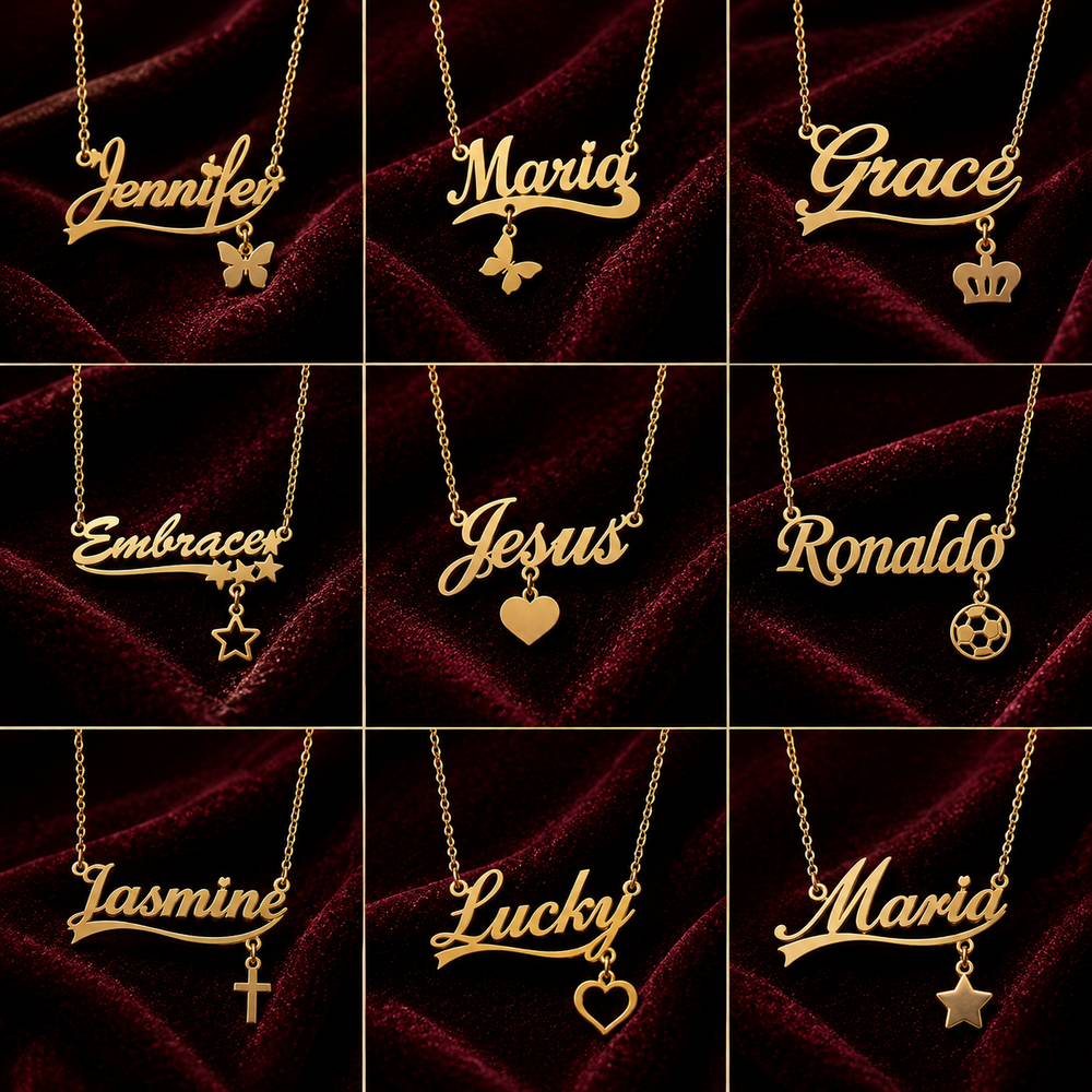 Personalized Name Necklace | Stainless Steel Nameplate Pendant