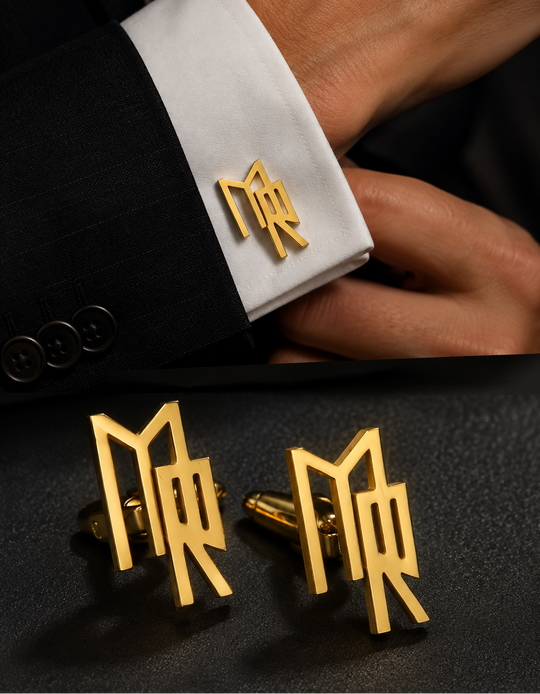 Personalized Initial Cufflinks | Custom Name | Gold, Silver & Rose Gold