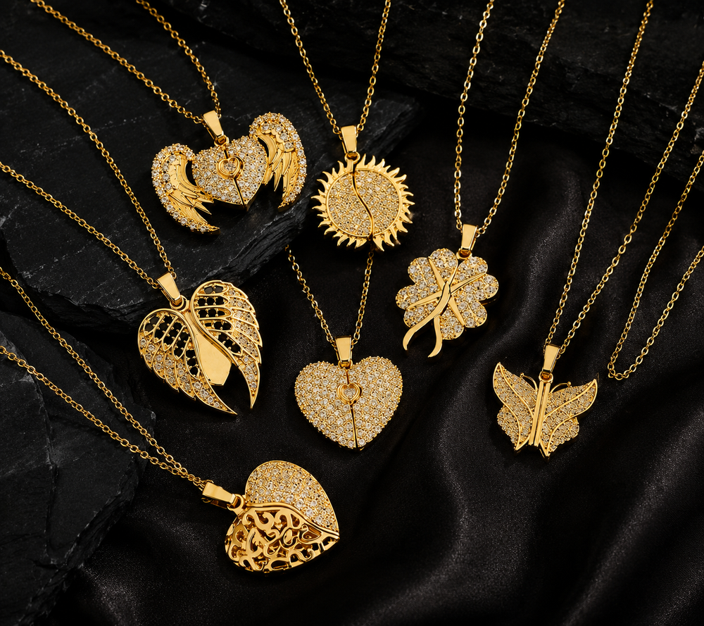 Personalized Engraved Heart Pendant Necklace | Hidden Message | Gold, Silver & Rose Gold
