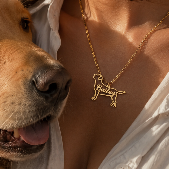 Personalized Name Necklace with Animal Pendant – Gold, Silver & Rose Gold