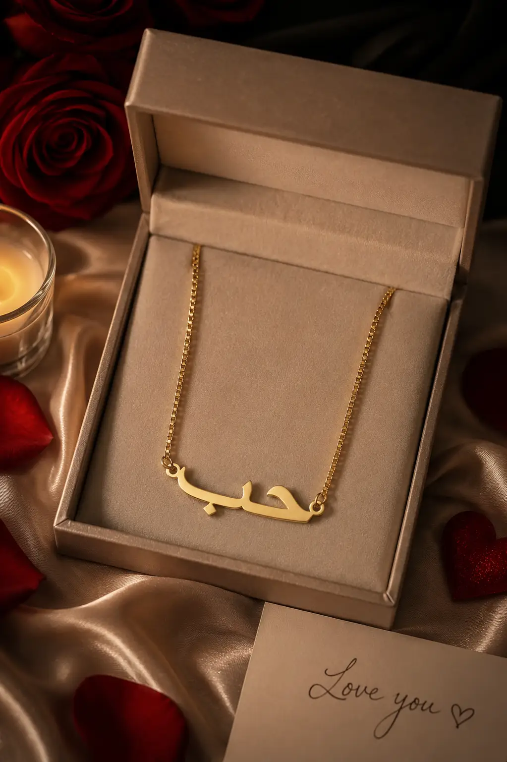 Personalized Arabic Name Necklace | Custom Engraved Pendant by Hegichi