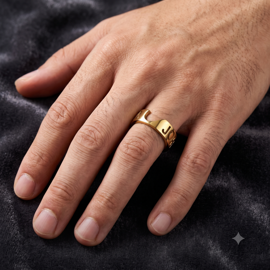 Personalized Name Ring – Adjustable Stainless Steel | Silver, Gold, Rose Gold & Black