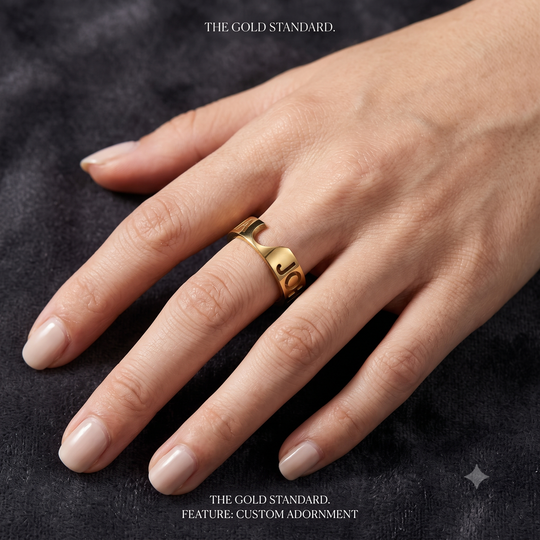 Personalized Name Ring – Adjustable Stainless Steel | Silver, Gold, Rose Gold & Black