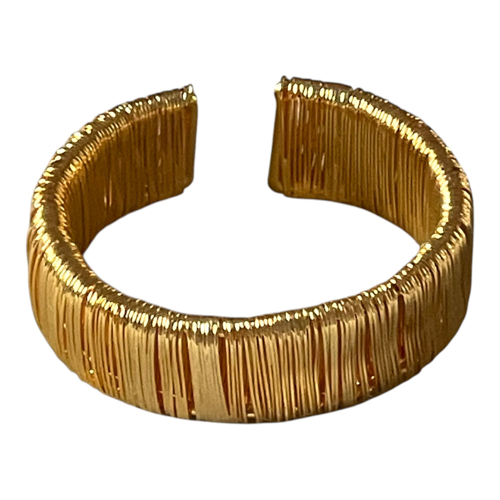 18K Gold Plated Wire-Wrapped Gold Choker & Cuff Set | Statement Jewelry