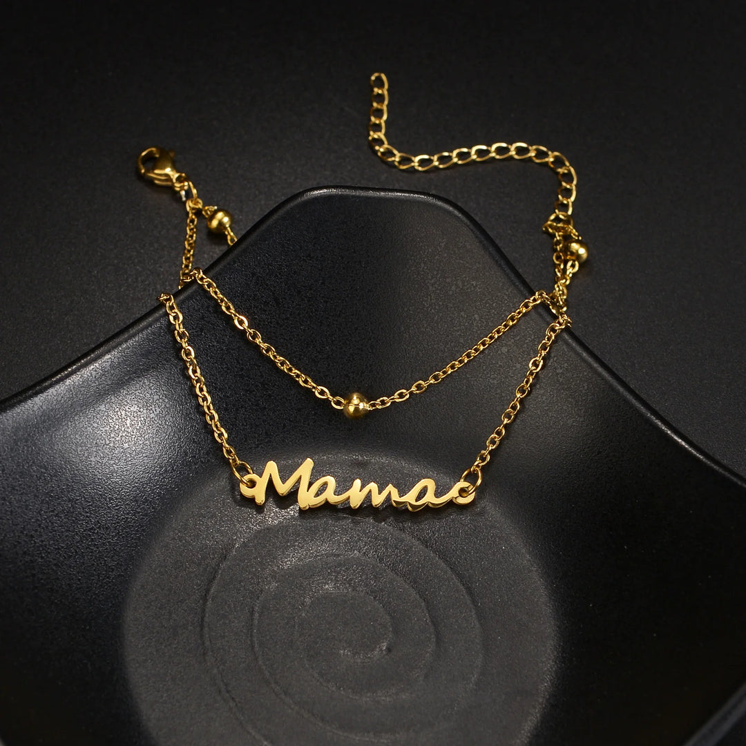 Personalized Name Anklet – Stainless Steel, Multi-Chain Styles