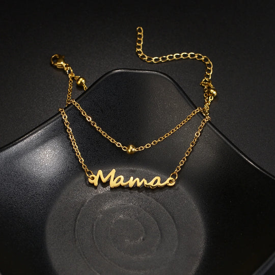 Personalized Name Anklet – Stainless Steel, Multi-Chain Styles