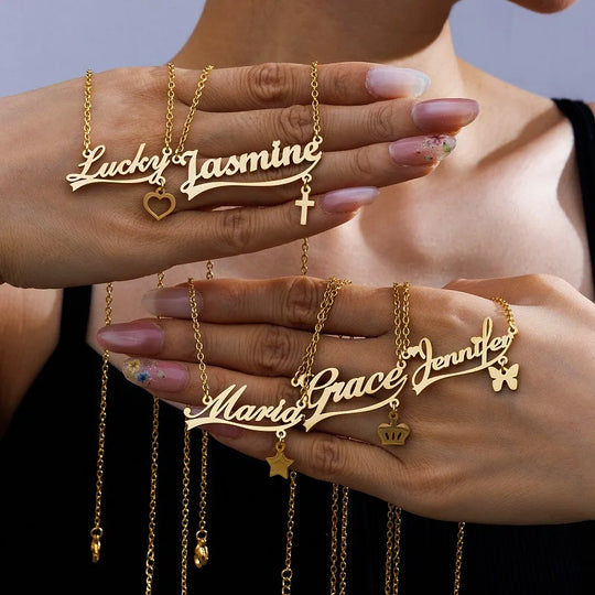 Personalized Name Necklace | Stainless Steel Nameplate Pendant