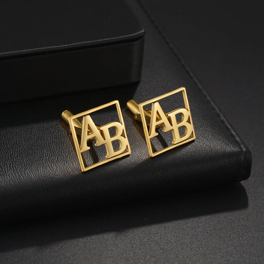 Personalized Initial Cufflinks | Custom Name | Gold, Silver & Rose Gold