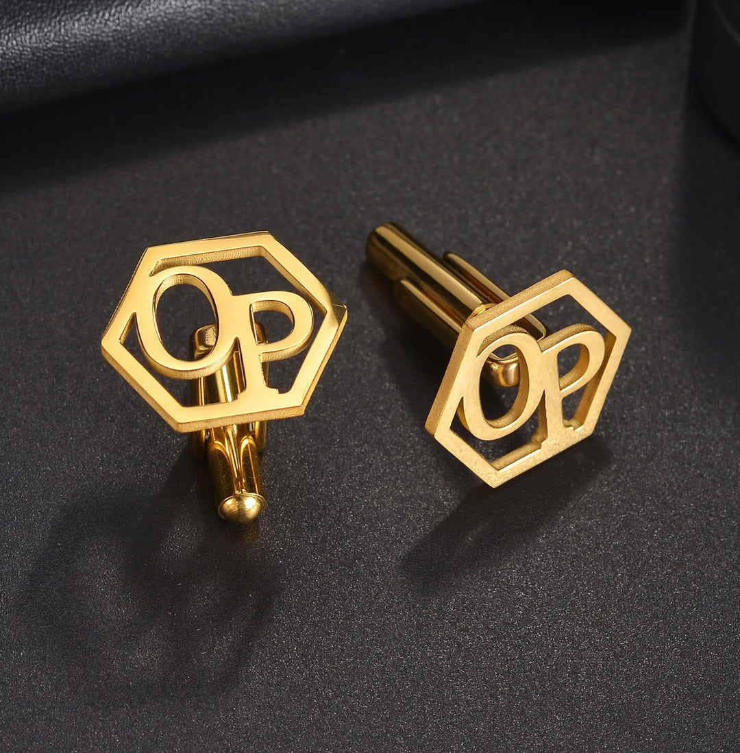 Personalized Initial Cufflinks | Custom Name | Gold, Silver & Rose Gold