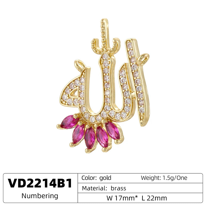 CZ Stone Alphabet Charm Pendant