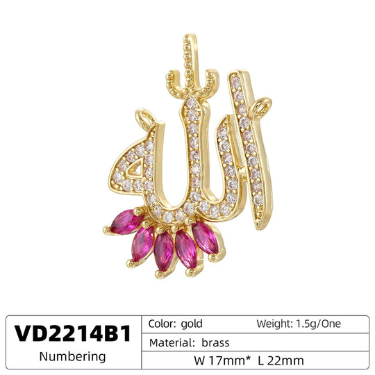 CZ Stone Alphabet Charm Pendant