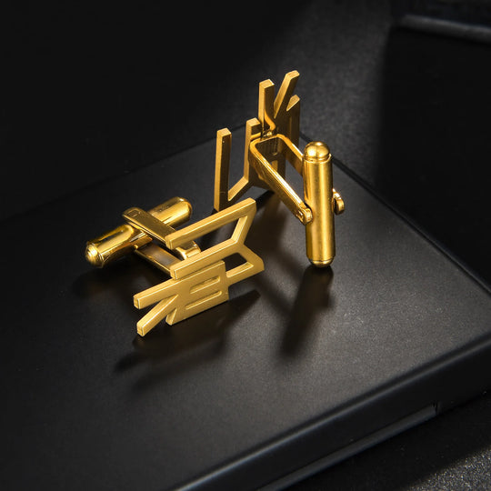Personalized Initial Cufflinks | Custom Name | Gold, Silver & Rose Gold