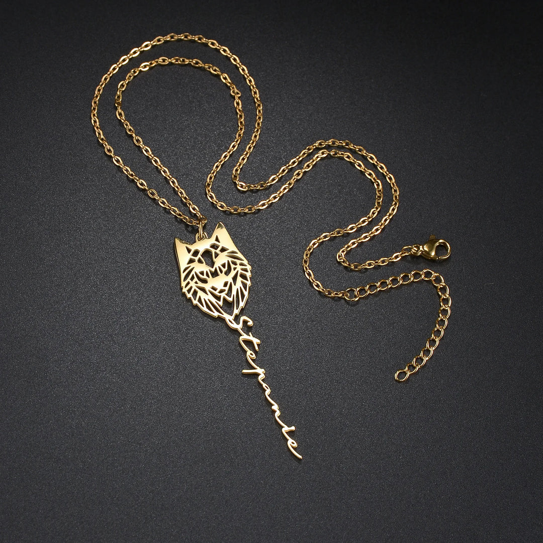 Personalized Name Necklace with Animal Pendant – Gold, Silver & Rose Gold