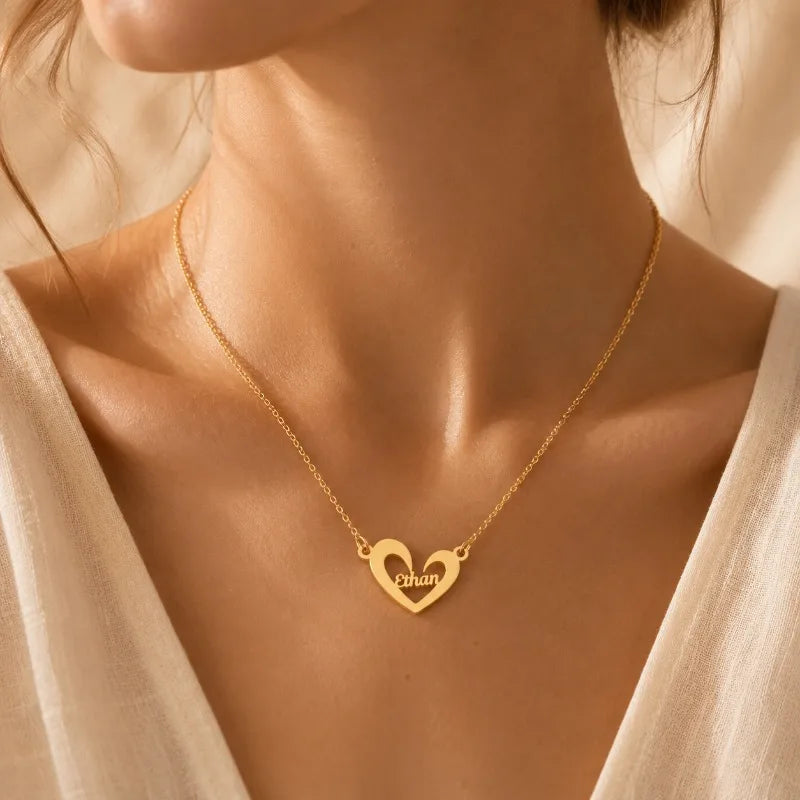 Personalized Name Necklace | Custom Letter Pendant in Gold & Silver