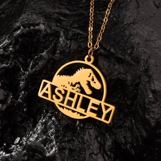 Personalized Name Necklace with Animal Pendant – Gold, Silver & Rose Gold