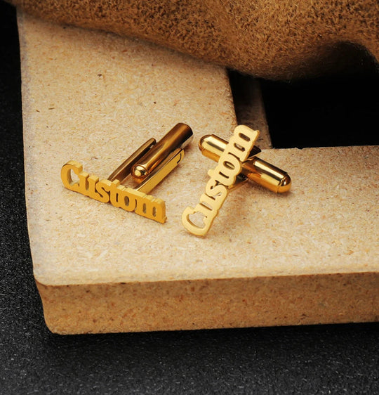 Personalized Initial Cufflinks | Custom Name | Gold, Silver & Rose Gold