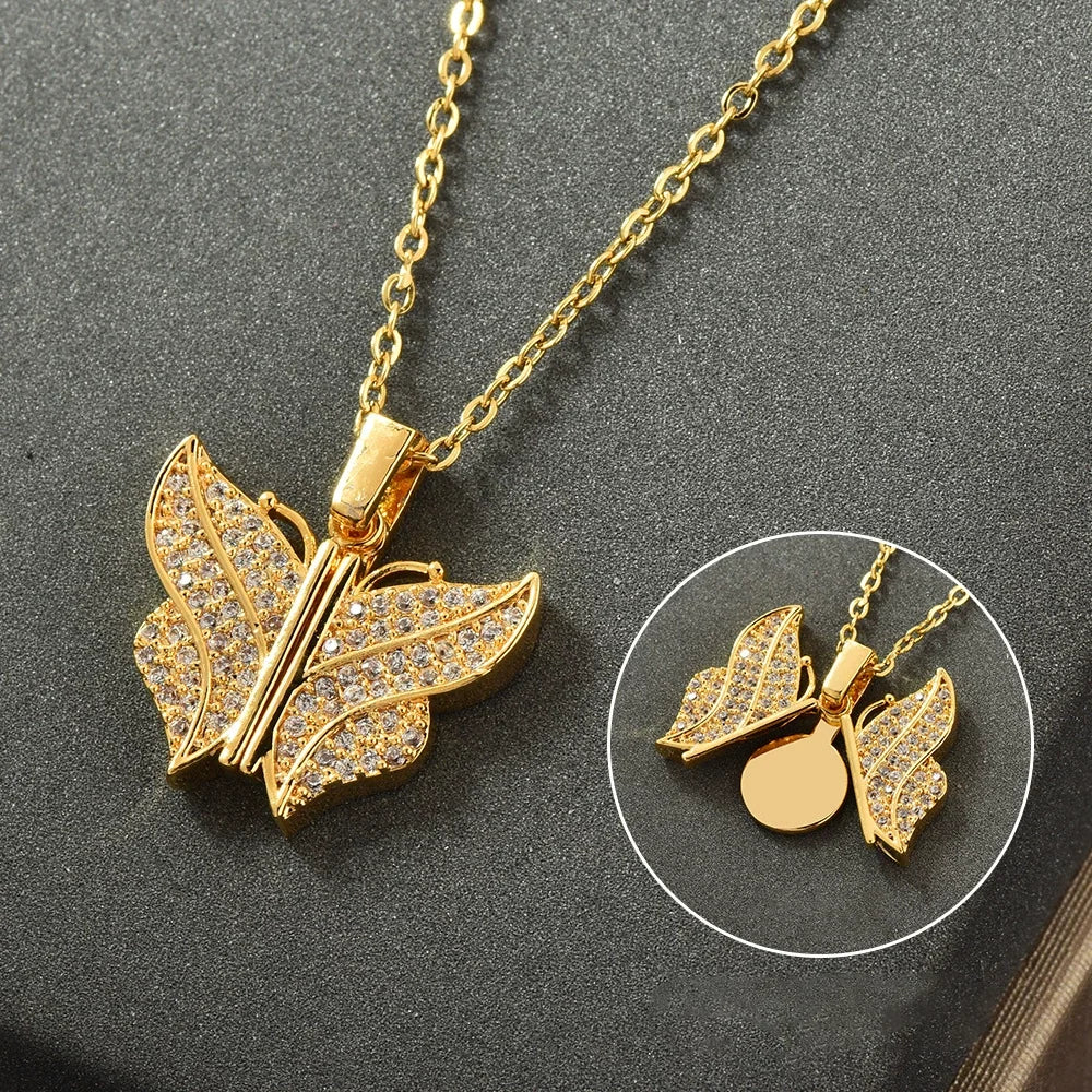 Personalized Engraved Heart Pendant Necklace | Hidden Message | Gold, Silver & Rose Gold