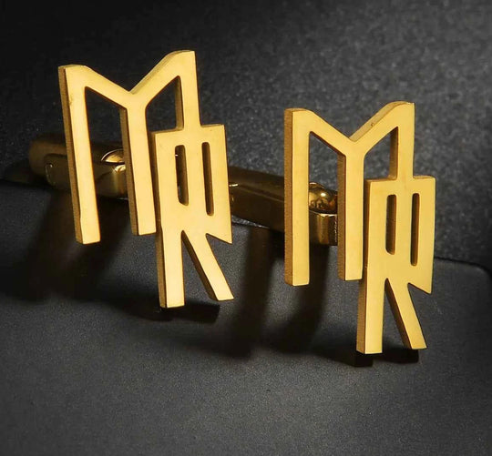Atoztide Personalized Custom Name Cufflinks for Men Shirt Cuff Buttons Letter Initials Jewelry Wedding Gifts Accessories