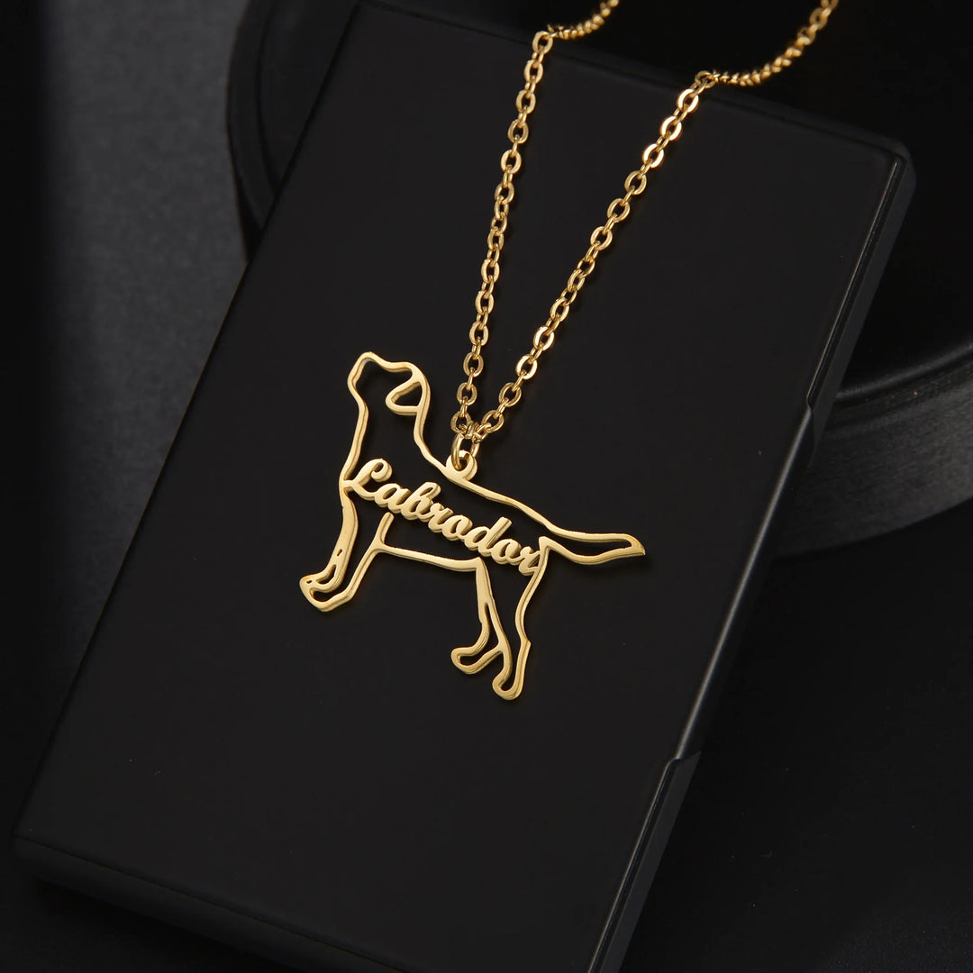 Personalized Name Necklace with Animal Pendant – Gold, Silver & Rose Gold