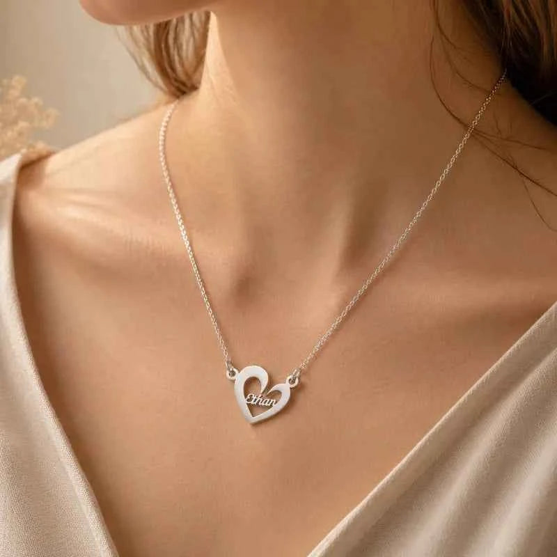 Personalized Name Necklace | Custom Letter Pendant in Gold & Silver