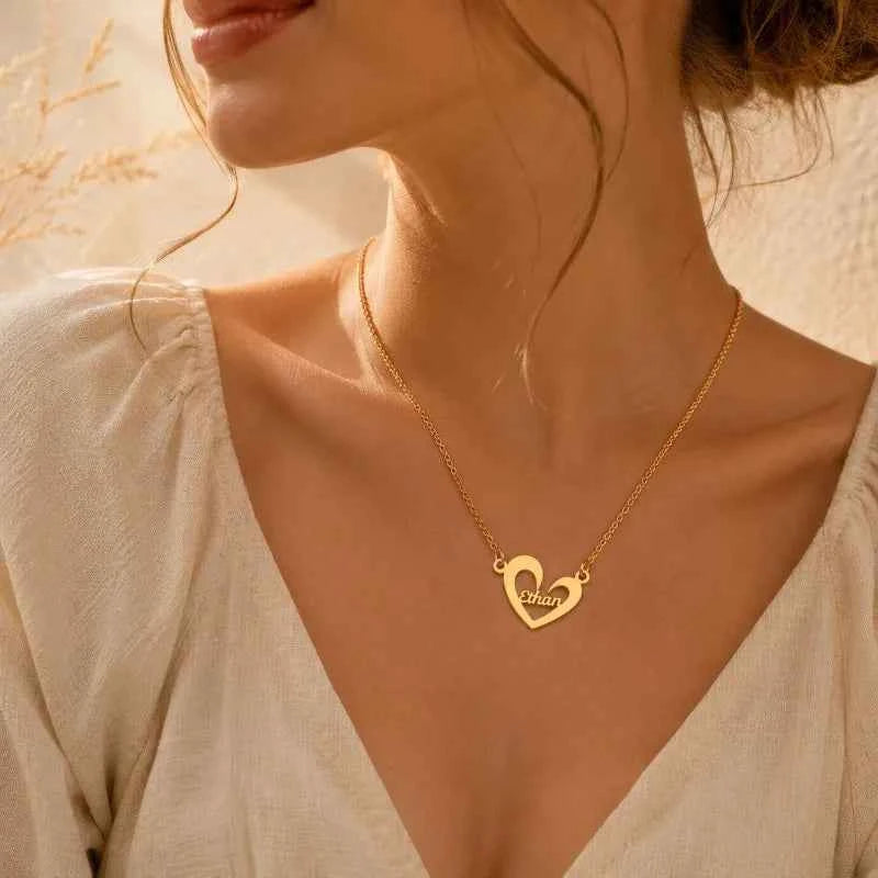 Personalized Name Necklace | Custom Letter Pendant in Gold & Silver