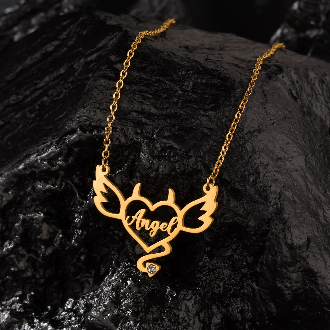 Personalized Name Necklace with Animal Pendant – Gold, Silver & Rose Gold