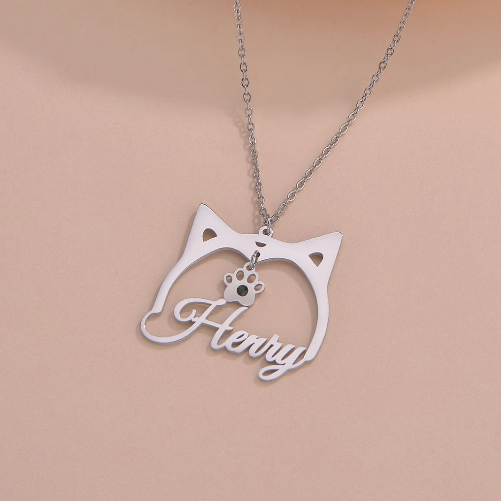 Personalized Name Necklace with Animal Pendant – Gold, Silver & Rose Gold