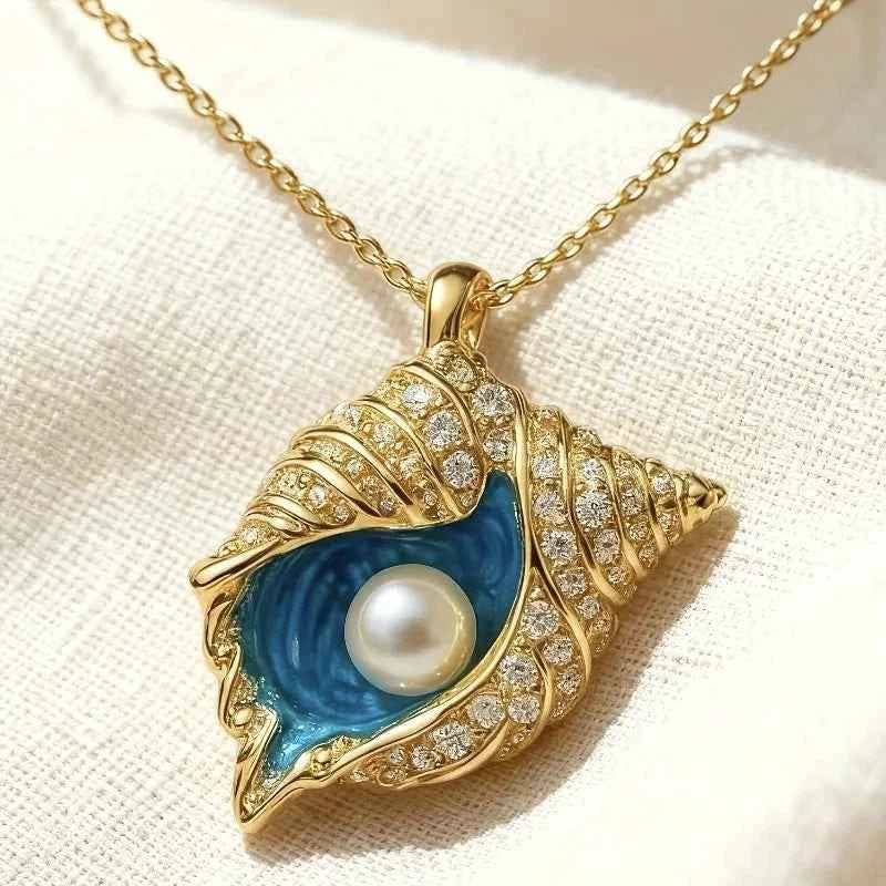 Ocean Conch Pendant Necklace