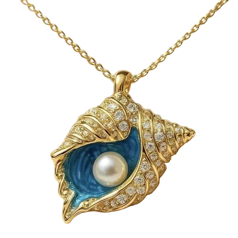 Ocean Conch Pendant Necklace