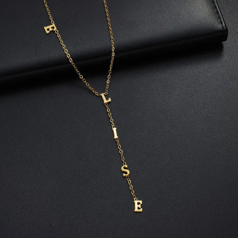 Personalized Name Letter Necklace – Stainless Steel | Gold, Rose Gold & Silver