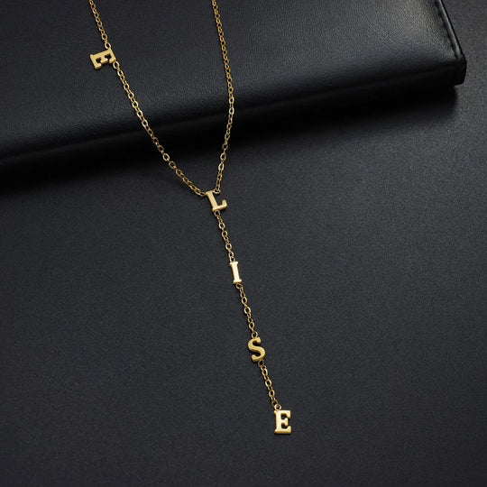 Personalized Name Letter Necklace – Stainless Steel | Gold, Rose Gold & Silver