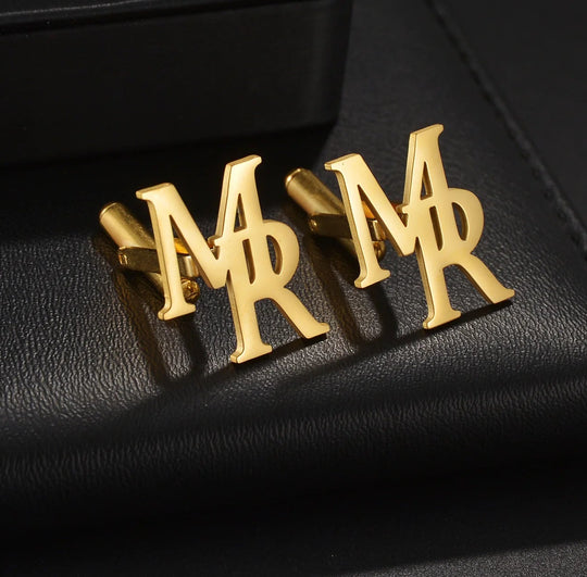 Personalized Initial Cufflinks | Custom Name | Gold, Silver & Rose Gold