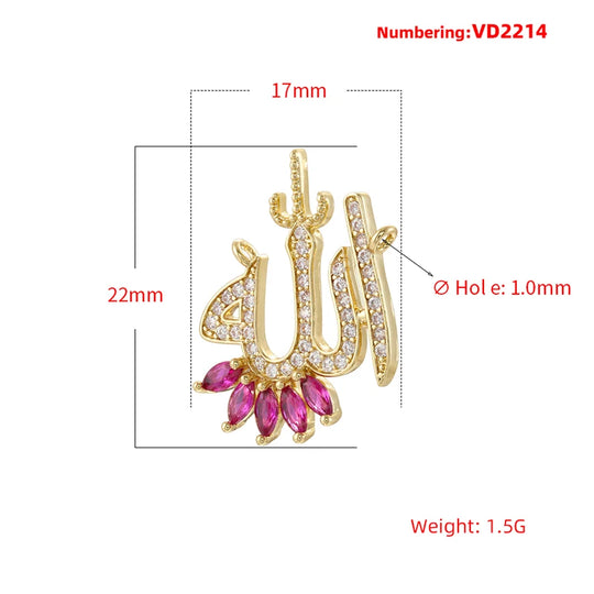CZ Stone Alphabet Charm Pendant