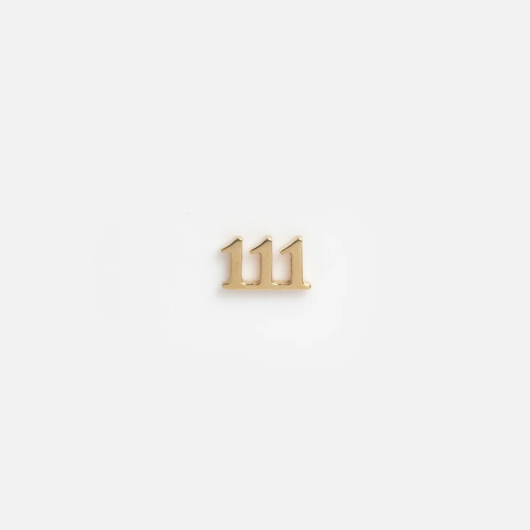Gold 111 number charm