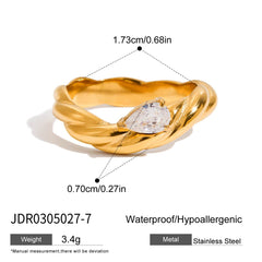 Pear Zircon Twist Band preview