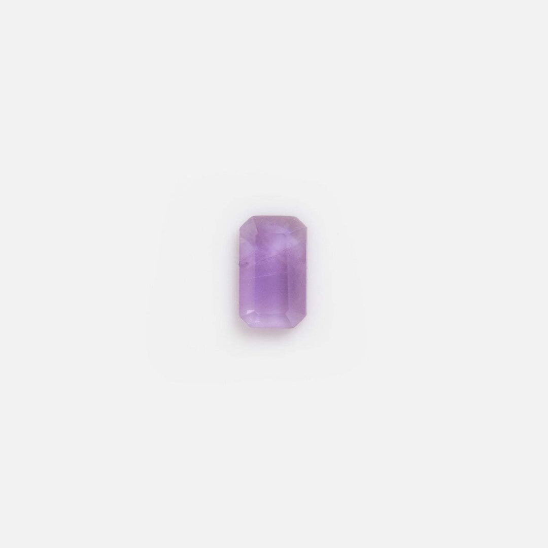 Purple rectangular gemstone